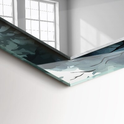 Espelho decorativo Floresta no nevoeiro