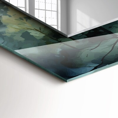 Espelho decorativo Floresta no nevoeiro