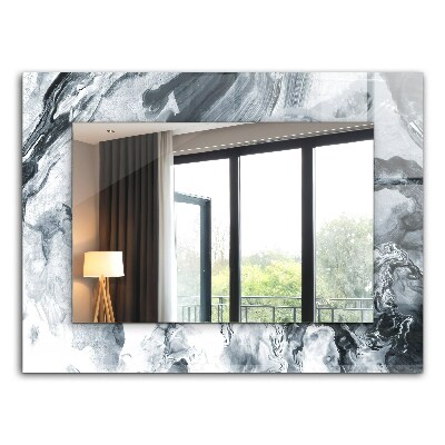 Espelho com moldura decorada Composição de pintura abstrata