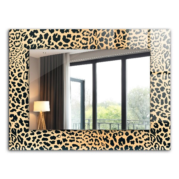 Espelho com moldura decorada Leopardo