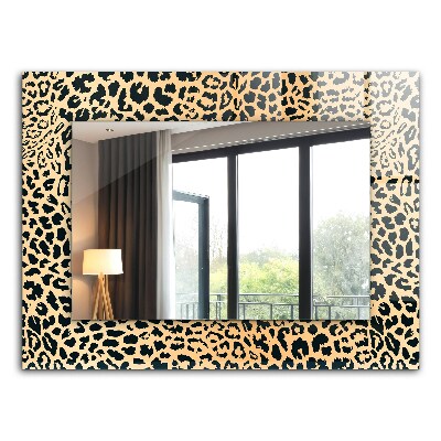 Espelho com moldura decorada Leopardo