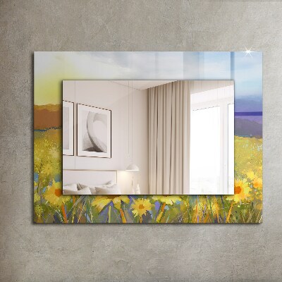 Espelho decorativo Campo de Girassóis