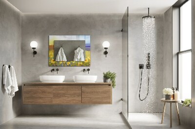 Espelho decorativo Campo de Girassóis