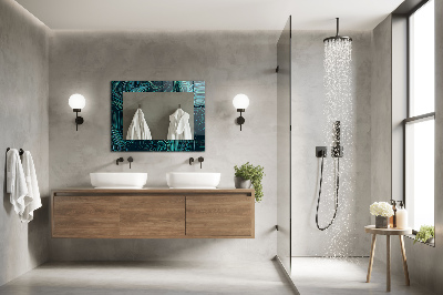 Espelho com moldura decorada Padrões de linhas abstratas