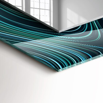 Espelho com moldura decorada Padrões de linhas abstratas