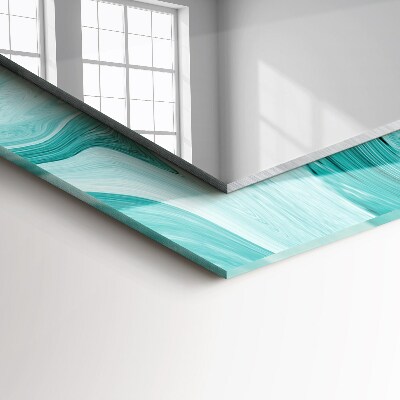 Espelho com moldura decorada Padrão abstrato de mármore