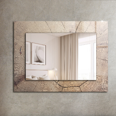 Espelho decorativo Corte transversal de um tronco de árvore