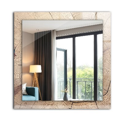 Espelho decorativo Corte transversal de um tronco de árvore