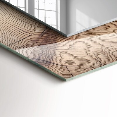 Espelho decorativo Corte transversal de um tronco de árvore