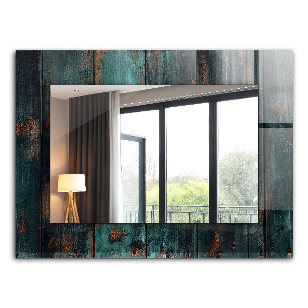 Espelho decorativo Tábuas de madeira verdes