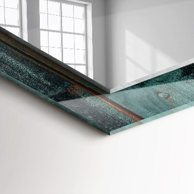 Espelho decorativo Tábuas de madeira verdes