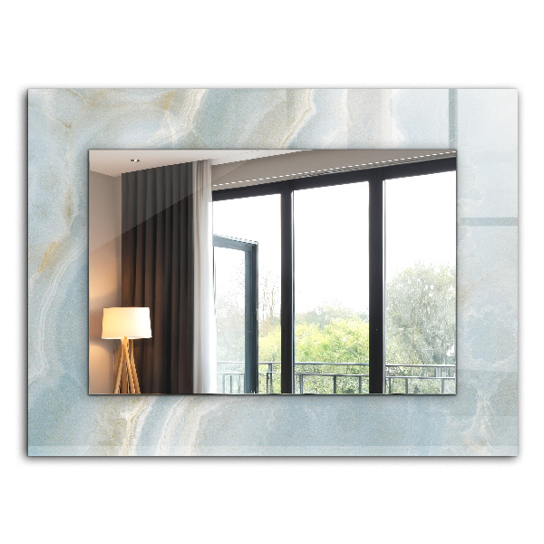 Espelho com moldura decorada Mármore ônix azul