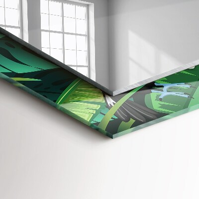 Espelho com moldura decorada Tucanos saem da selva