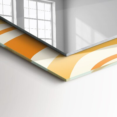 Espelho decorativo Padrões abstratos em laranja