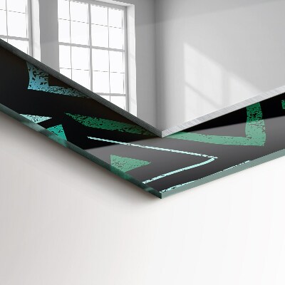 Espelho decorativo Padrão geométrico turquesa