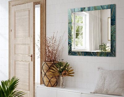 Espelho com moldura decorada Linhas de folhas