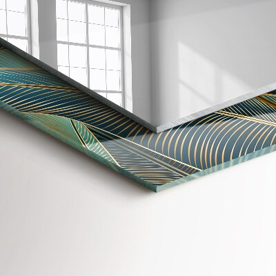 Espelho com moldura decorada Linhas de folhas