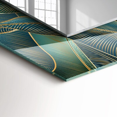 Espelho com moldura decorada Linhas de folhas