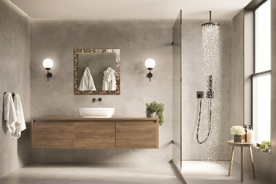 Espelho com moldura decorada A Raposa e a Coruja