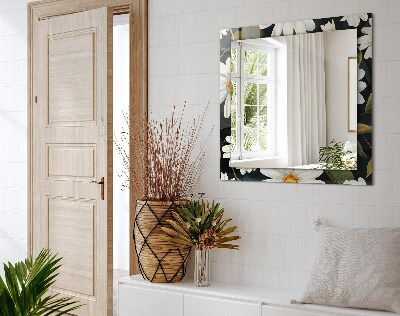 Espelho decorativo Folhas de margarida branca