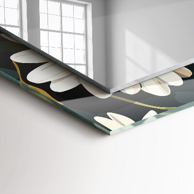 Espelho decorativo Folhas de margarida branca