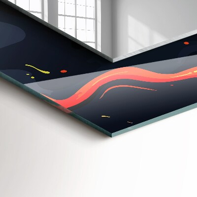 Espelho decorativo Lava vulcânica