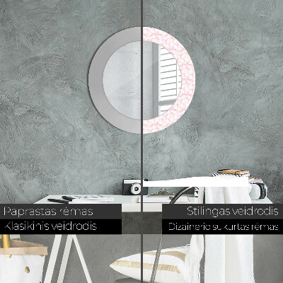 Espelho redondo decorativo Pétalas de flores