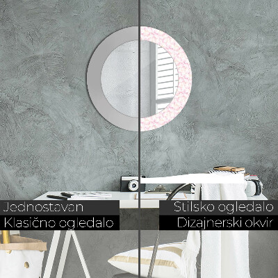 Espelho redondo decorativo Pétalas de flores