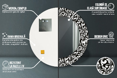 Espelho redondo decorativo Ornament