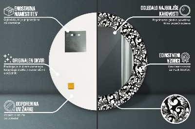 Espelho redondo decorativo Ornament