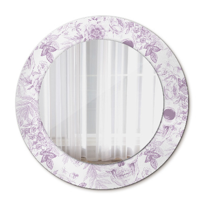 Espelho decorativo redondo Caveiras