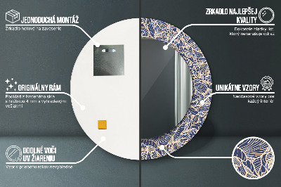 Espelho redondo decorativo Flores