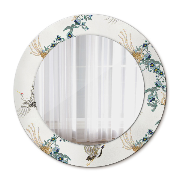 Espelho decorativo redondo Chinoserie