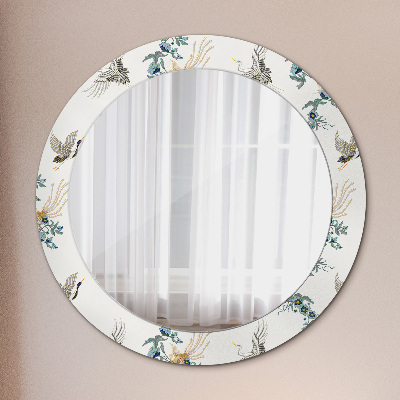 Espelho decorativo redondo Chinoserie