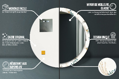 Espelho decorativo redondo Chinoserie