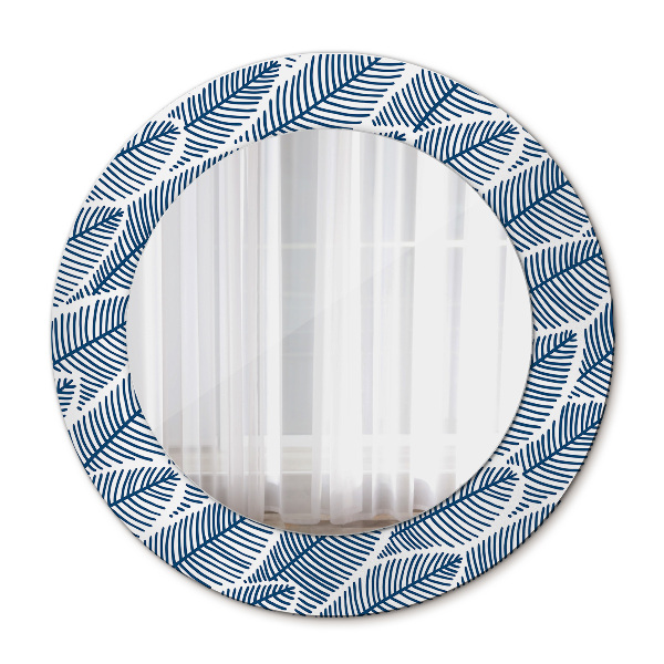 Espelho decorativo redondo Folhas