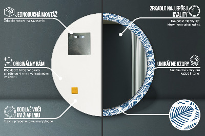 Espelho decorativo redondo Folhas