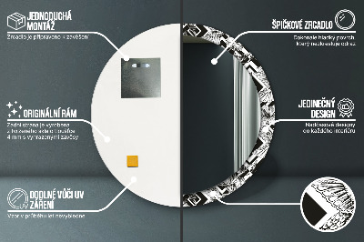 Espelho redondo decorativo Beija-flores