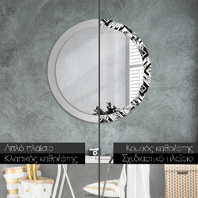 Espelho redondo decorativo Beija-flores