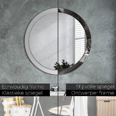 Espelho decorativo redondo Palmeiras tropicais