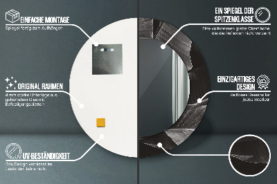 Espelho decorativo redondo Palmeiras tropicais