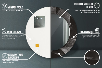 Espelho decorativo redondo Palmeiras tropicais