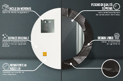 Espelho decorativo redondo Palmeiras tropicais