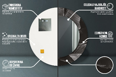 Espelho decorativo redondo Palmeiras tropicais