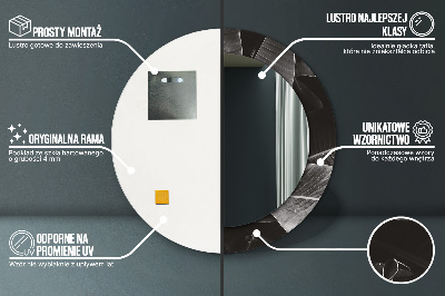 Espelho decorativo redondo Palmeiras tropicais