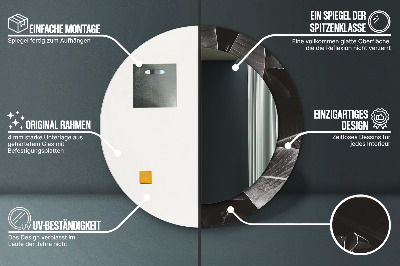 Espelho decorativo redondo Palmeiras tropicais