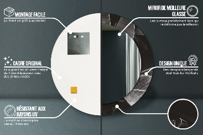 Espelho decorativo redondo Palmeiras tropicais