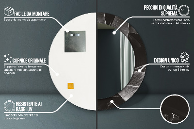 Espelho decorativo redondo Palmeiras tropicais