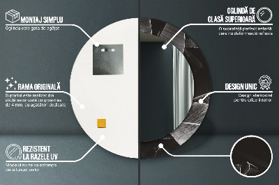 Espelho decorativo redondo Palmeiras tropicais