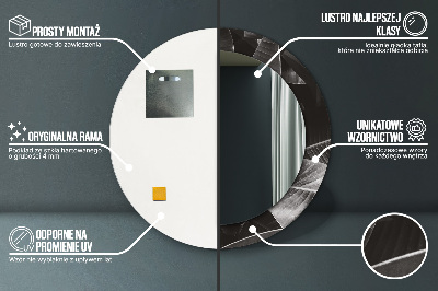 Espelho decorativo redondo Palmeiras tropicais